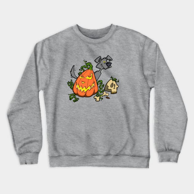 Pumpkin Pup Crewneck Sweatshirt by RichCameron